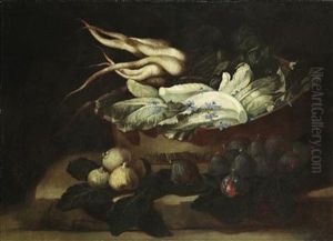 Still Lifes Of Fruit by Simone Del Tintore