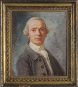 Portrait Of A Gentleman In A Violet Jacket by William Delacour