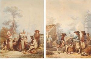 Breton Peasants by Auguste Delacroix