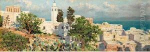 Vue De Sidi Bou Said En Tunisie by Auguste Delacroix