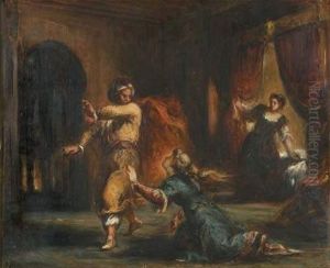 Othello Et Desdemone by Eugene Delacroix