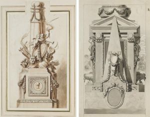 Etude Pour Un Monument Funeraire Orne D'un Lion