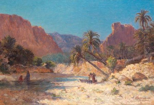 Lavandieres Dans L'oued - view 1