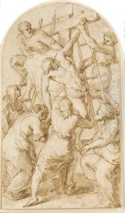 La Descente De Croix by Ferdinand Delamonce