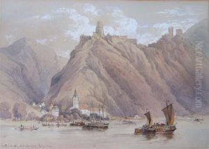 Steinberg And Libenstien On The Rhine by William Alfred Delamotte