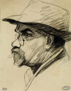 Portrait De Maximilien Luce De Profil by Aristide Delannoy