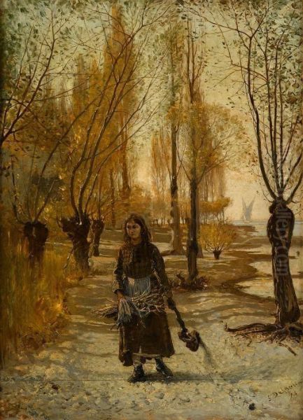 Gathering Twigs, Winter - view 1