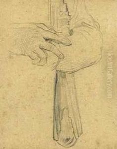 The Hands Of A Bagpipe-player by Hippolyte (Paul) Delaroche