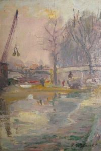 Travaux Sur Les Quais A Paris by Paul Charles Delaroche