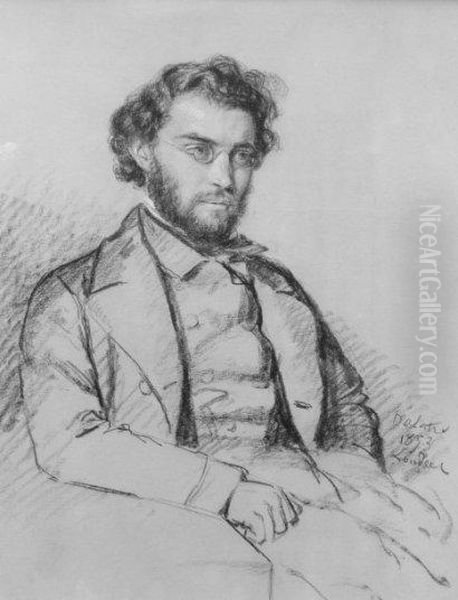 Portrait D'homme Aux Lunettes (londres -1853) Fusain. 30 - view 1