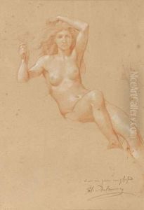 Nu De Femme by Jules-Elie Delaunay