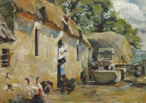 Cour De Ferme by Robert Delaunay