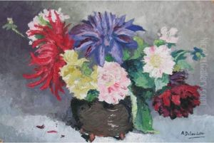 Delauzieres . Fleurs Dans Un Vase by Andre Delauzieres
