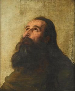 Homme En Priere [ ; A Man Praying ; Oil On Canvas Signed And Dated 1826] by Pierre Louis Delaval