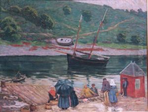 Pont-aven,
Le Port Le Retour Des Pecheurs by Henri Delavallee