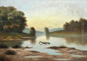 River Landscape by Valentine, Val Delawarr