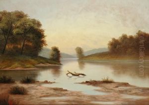 Riverlandscape by Valentine, Val Delawarr