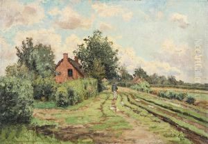 Farmer At Work by Leon Delderenne