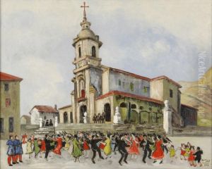 Fete Basque by Robert-Adrien Deletang