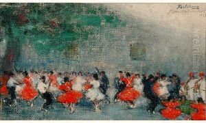Le Bal, St-jean-piert De Port, 37 by Robert-Adrien Deletang