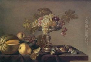 Nature Morte Aux Fruits Et Aux Coquillages by Cornelis Jacobsz Delff