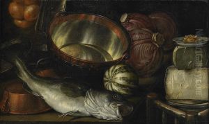 Stilleben Med Fisk Och Gronsaker by Cornelis Jacobsz Delff