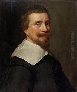 Portrait Of A Gentleman, Traditionally Identified As The Artist, Bust-length, In Black Costume With A Lawn Collar