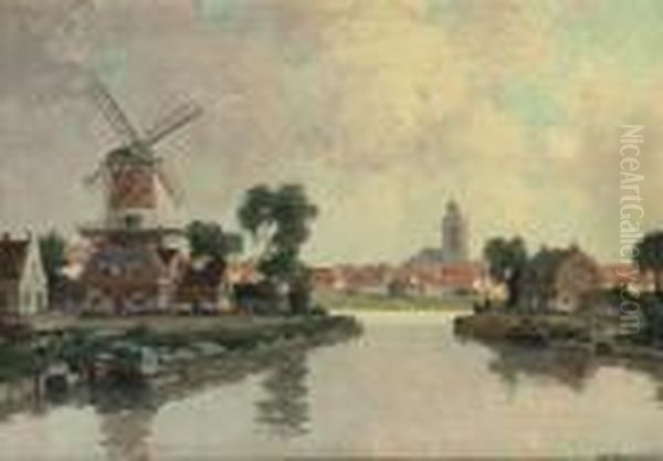 A View Of A Village Near A River - view 1