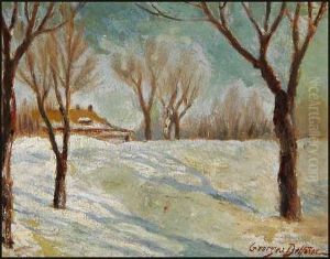 Winter, Dusk by Georges Marie Joseph Delfosse