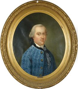 Portrait Of Mr. Jean P.e. De Caters, (1764-1847), Depicted Half Length Wearing A Green Jacket; Portrait Of Jean Francois De Potter ( 1737-1801), Depicted Half Length Wearing A Blue Jacket by Joseph Delin