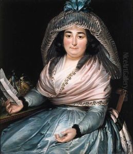 Portrait Of Adriana Johanna De Pineda by Nicolas Joseph Delin