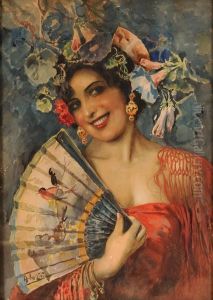 Zingara Con Ventaglio by Arnaldo Delisio