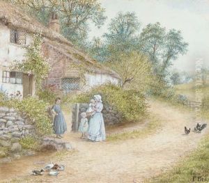 At The Cottage Gate by Etheline Eva Dell