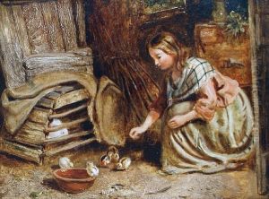 Feeding The Chicks by John Henry Dell