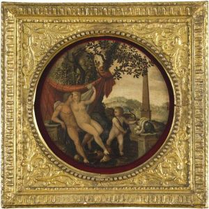 Venere, Marte E Cupido by Niccolo Dell'Abate