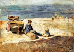 Pomeriggio Sulla Spiaggia by Umberto Dell'Orto