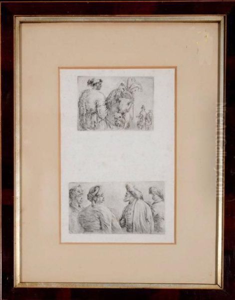 Two Impressions From The Series "hungarian Horsemen" - view 1