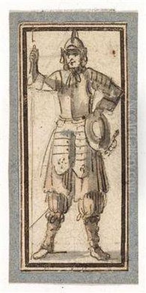 Three Studies Of Warriors In Armour - view 1