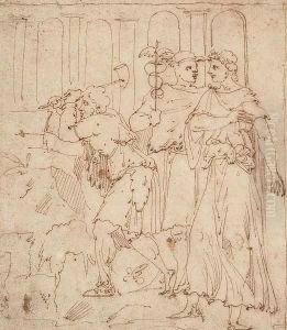 Mercury Talking To A Ruler by Fra Guglielmo Della Porta