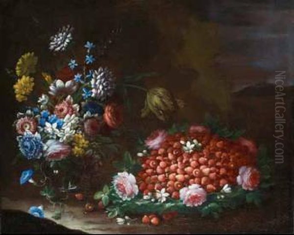 Natura Morta Di Fiori E Frutta - view 1