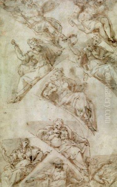 Studi Di Figure Allegoriche - view 1