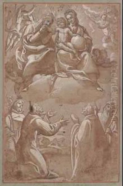 Madonna Con Il Bambino In Gloria E Santi by Giovanni Battista della Rovere
