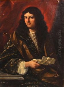 A Portrait Of A Gentleman, Three-quarter-length, Seated, Holding A Letter, Thought To Be Giovanni Battista De Granchi