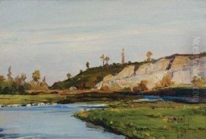 Paysage De Bord De Mer by Lorenzo Delleani