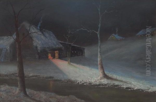 Cabin In Snow - view 1