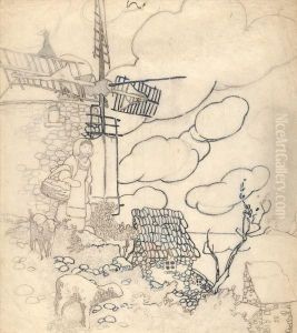 Bergere Au Moulin by David Dellepiane