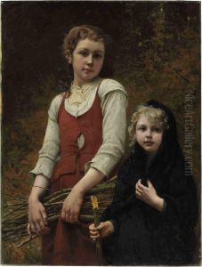 The Faggot Gatherers by Francois Alfred Delobbe