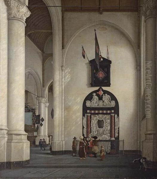 The Interior Of The Laurenskerk, Rotterdam, With The Tomb Of Admiral Witte Corneliszoon De With - view 1
