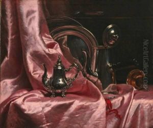 Still Life Of Satin And Silver