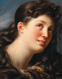 Portrait De Jeune Femme Brune A La Peau De Panthere